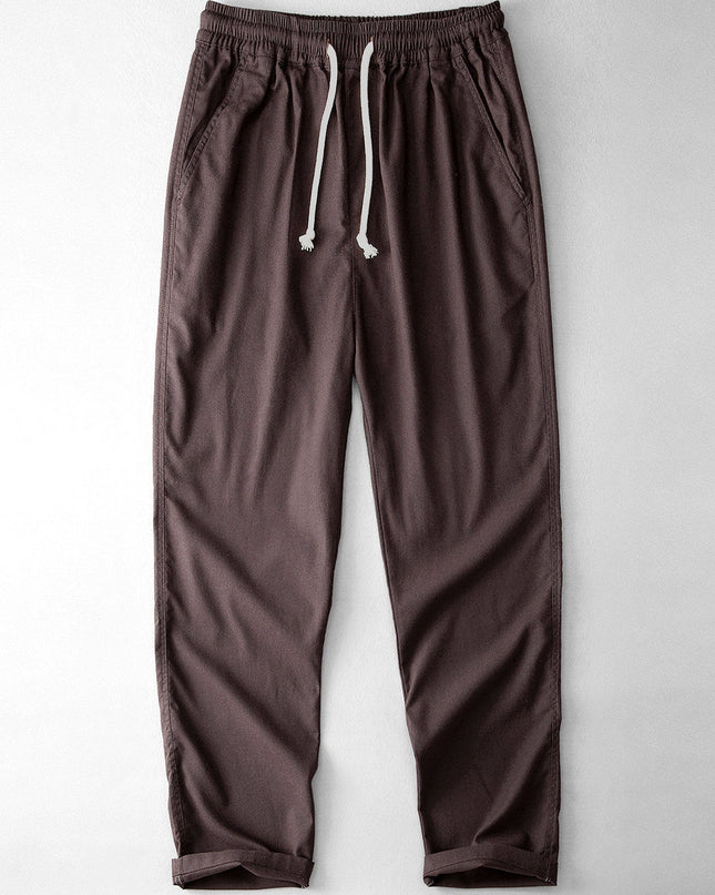 Stripe Crochet Button Up Shirt & Straight Leg Linen Pants