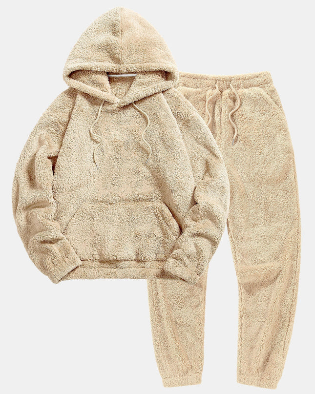 Basic Teddy Hoodie & Teddy Jogger Pants