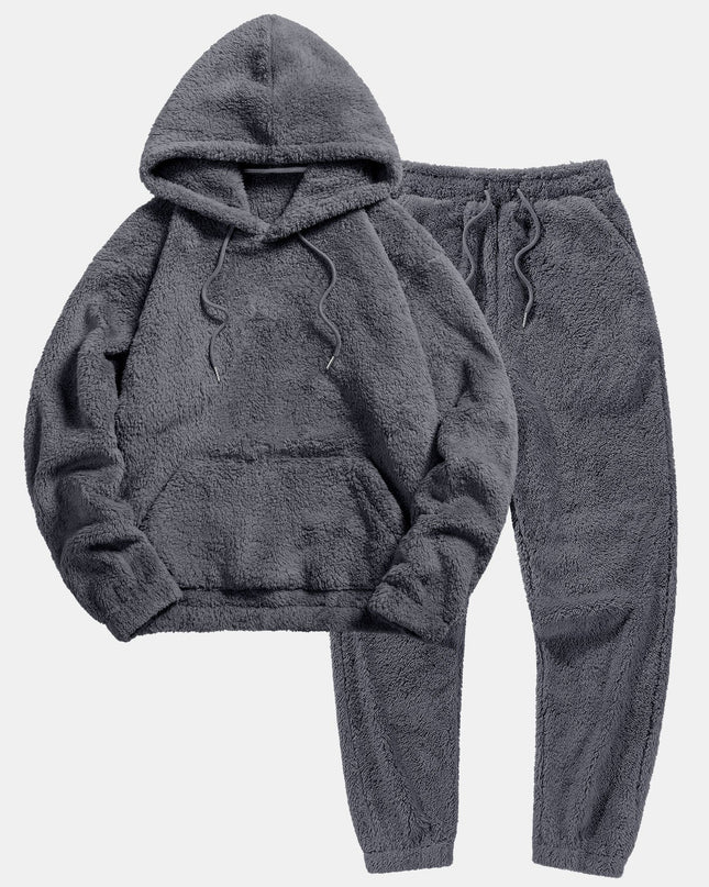 Basic Teddy Hoodie & Teddy Jogger Pants
