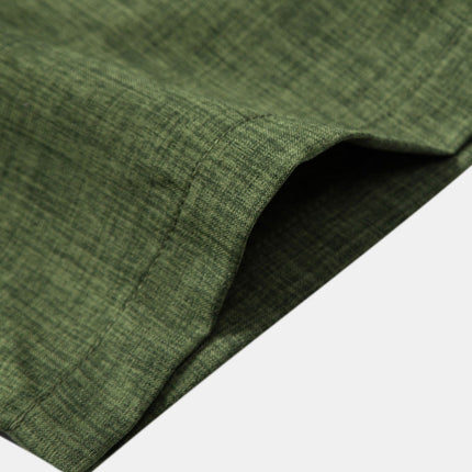Short Sleeve Stand Collar Shirt & Straight Leg Linen Pants