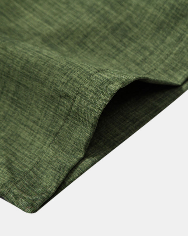 Short Sleeve Stand Collar Shirt & Straight Leg Linen Pants