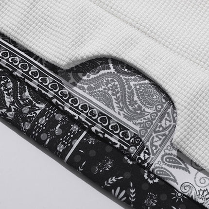 Paisley Print Panel Waffle Sweatshirt & Corduroy Paisley Print Panel Pants