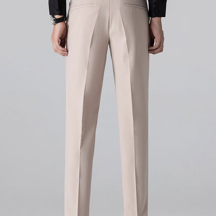 Textured Color Block Knit Polo & Slim Fit Tapered Trousers