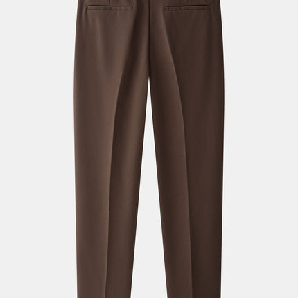 Striped Gradient Knitted Polo Shirt & Slim Fit Tapered Trousers