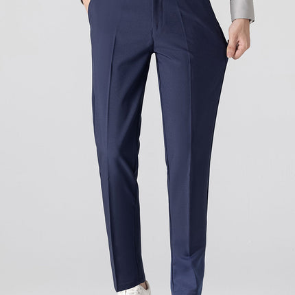 Textured Color Block Knit Polo & Slim Fit Tapered Trousers