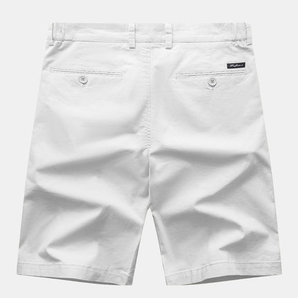Texture Contrast Knitted V Neck Polo Shirt & Cotton Chino Shorts