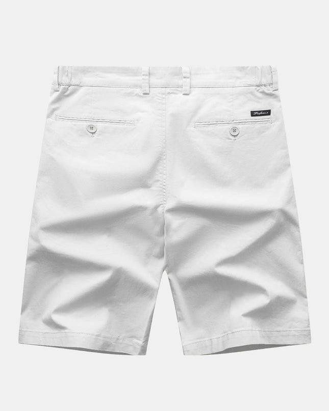 Texture Contrast Knitted V Neck Polo Shirt & Cotton Chino Shorts
