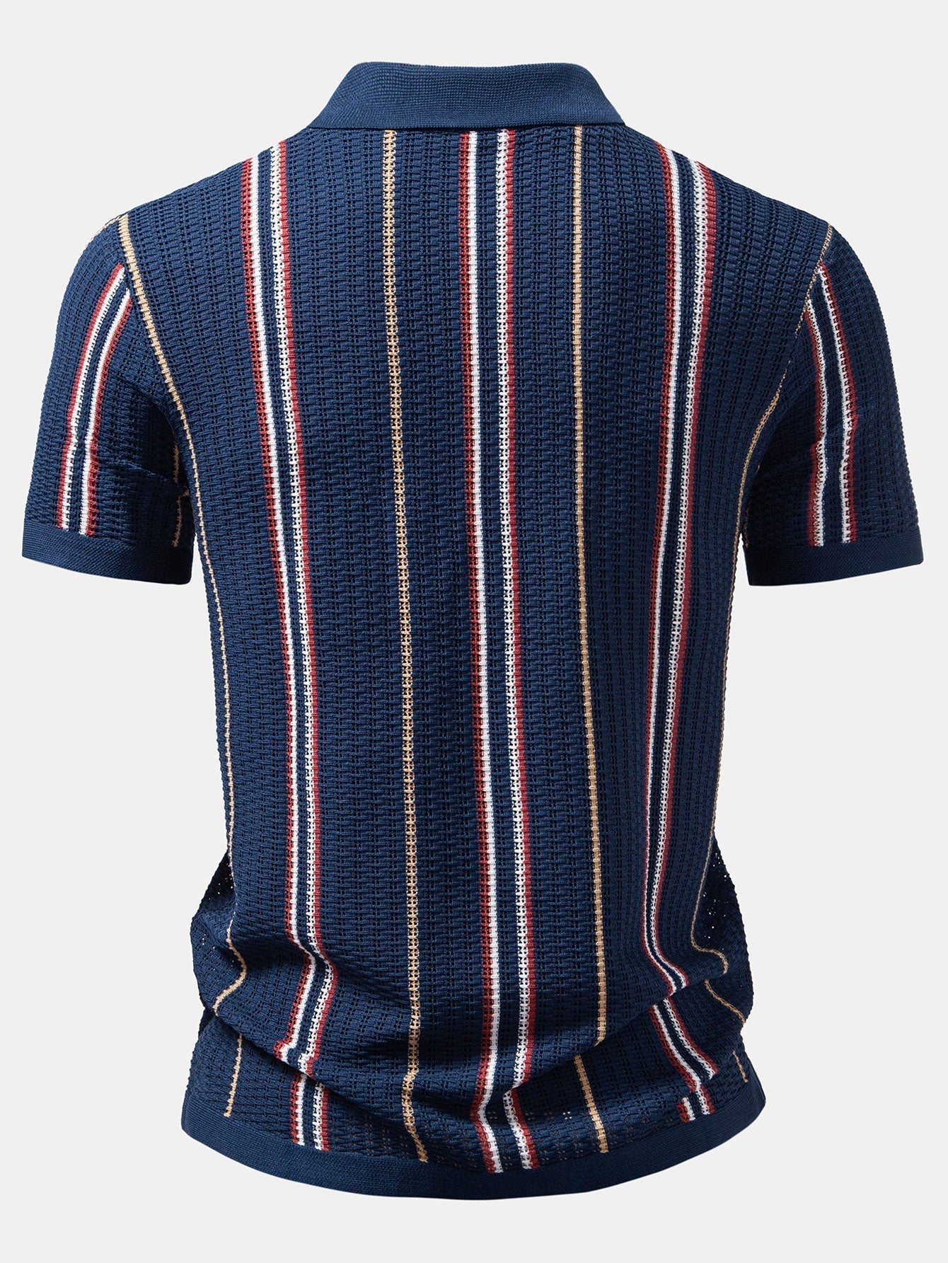 Stripe Crochet Button Up Shirt & Straight Leg Linen Pants