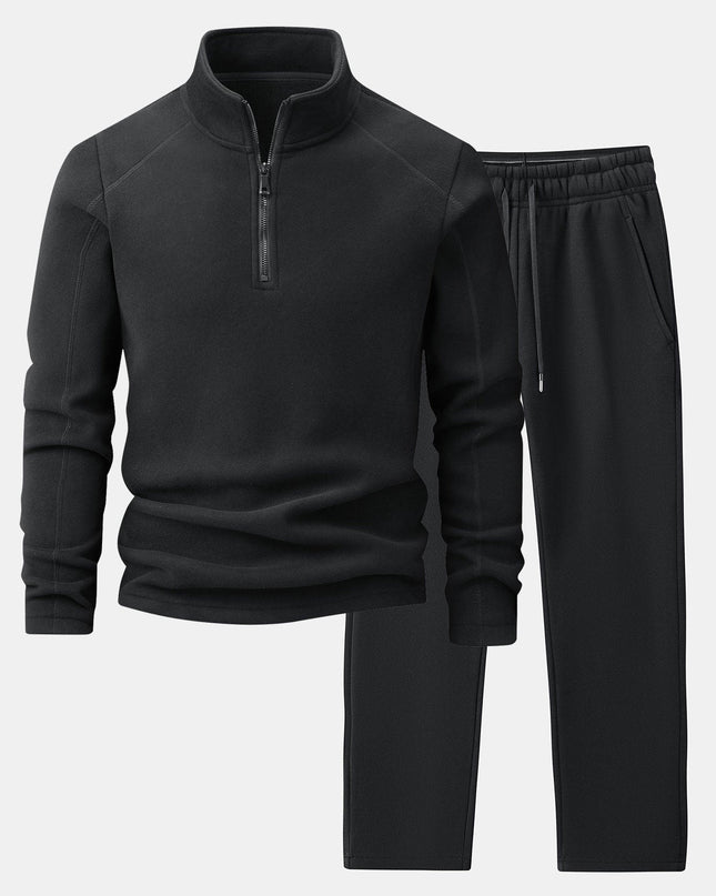Quarter-Zip Fleece Sweatshirt & Polar Fleece Straight Leg Pants