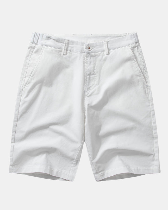 Texture Contrast Knitted V Neck Polo Shirt & Cotton Chino Shorts