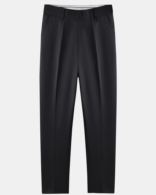 Textured Color Block Knit Polo & Slim Fit Tapered Trousers