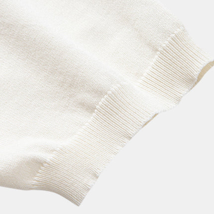 Stripe Geometric Jacquard Knitted Polo Shirt & Slim Fit Tapered Trousers