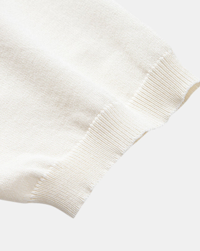 Stripe Geometric Jacquard Knitted Polo Shirt & Slim Fit Tapered Trousers