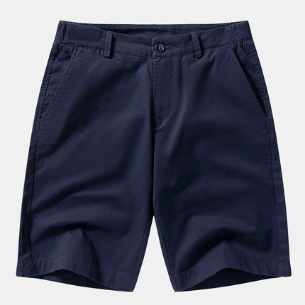 Texture Contrast Knitted V Neck Polo Shirt & Cotton Chino Shorts