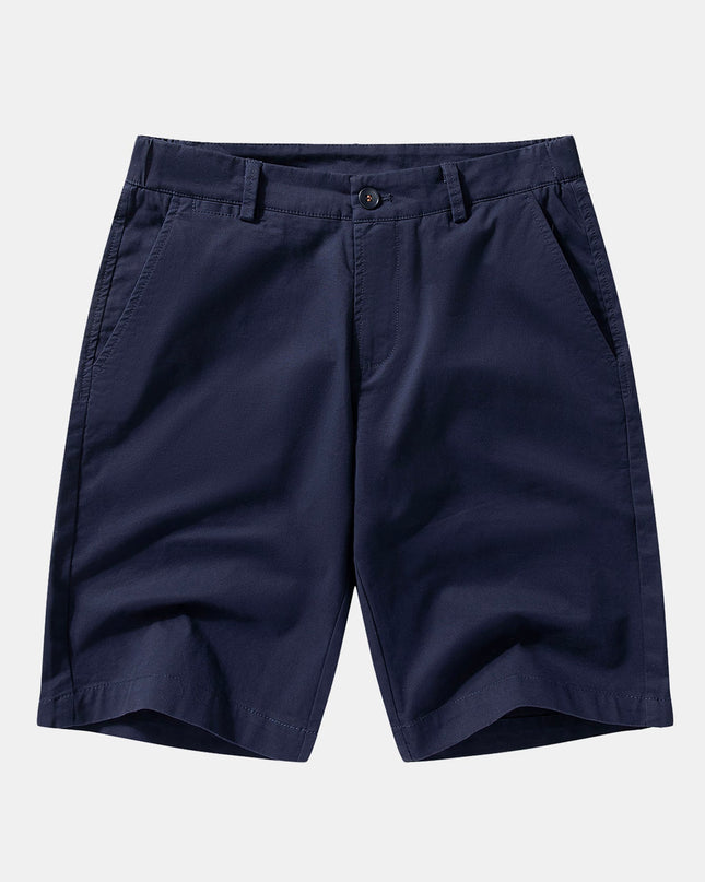 Texture Contrast Knitted V Neck Polo Shirt & Cotton Chino Shorts