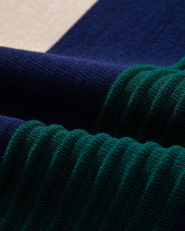 Textured Color Block Knit Polo & Slim Fit Tapered Trousers