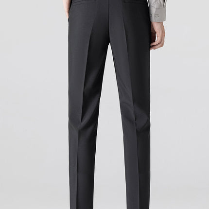 Textured Color Block Knit Polo & Slim Fit Tapered Trousers