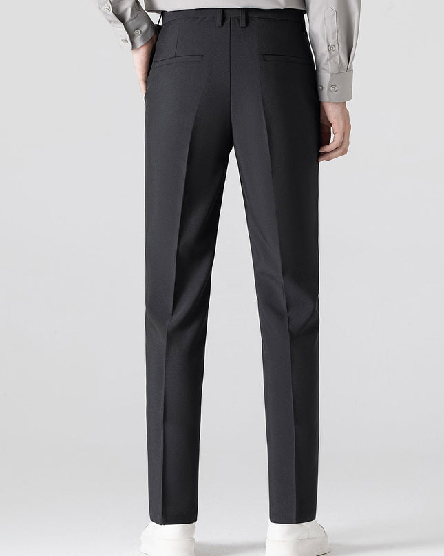 Textured Color Block Knit Polo & Slim Fit Tapered Trousers