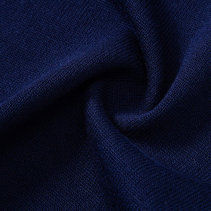 Textured Color Block Knit Polo & Slim Fit Tapered Trousers