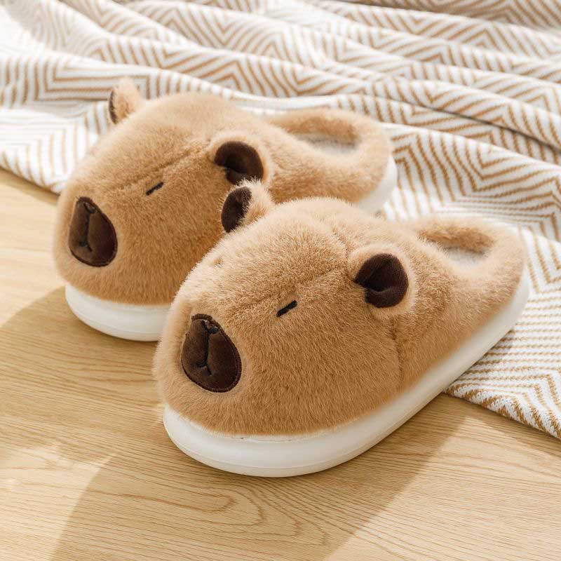 Cozy Capybara Plush Slippers