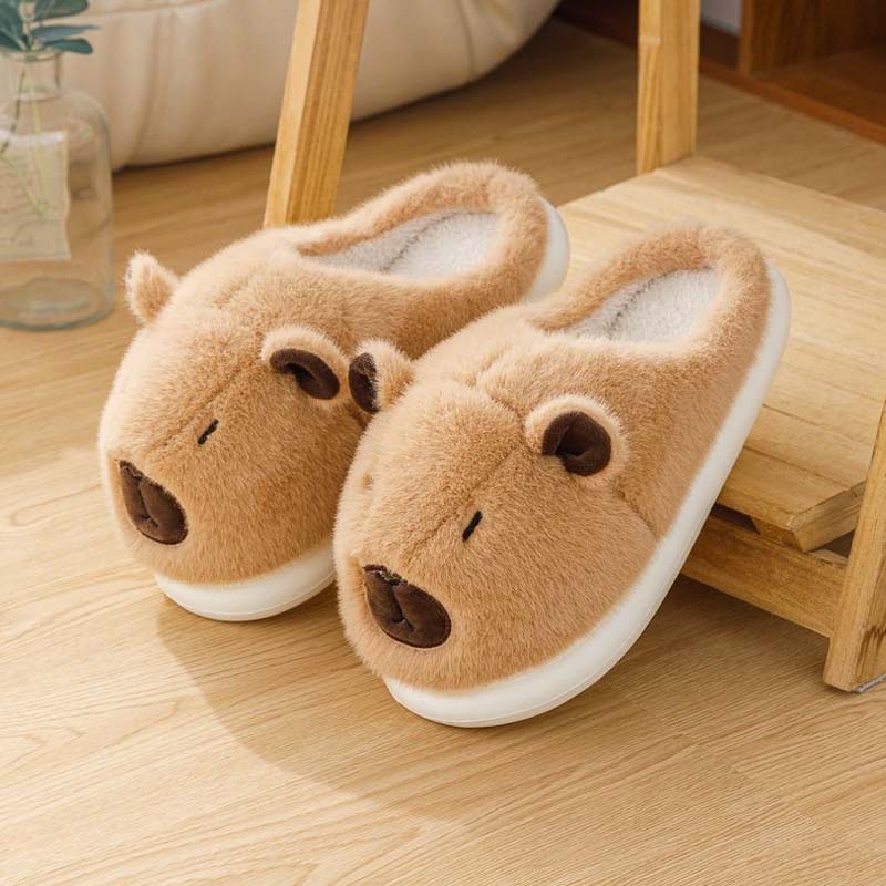 Cozy Capybara Plush Slippers