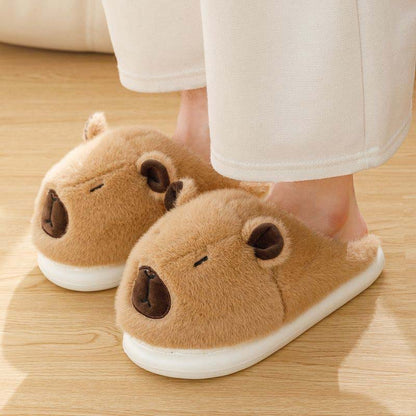 Cozy Capybara Plush Slippers