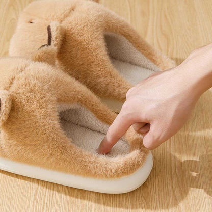 Cozy Capybara Plush Slippers