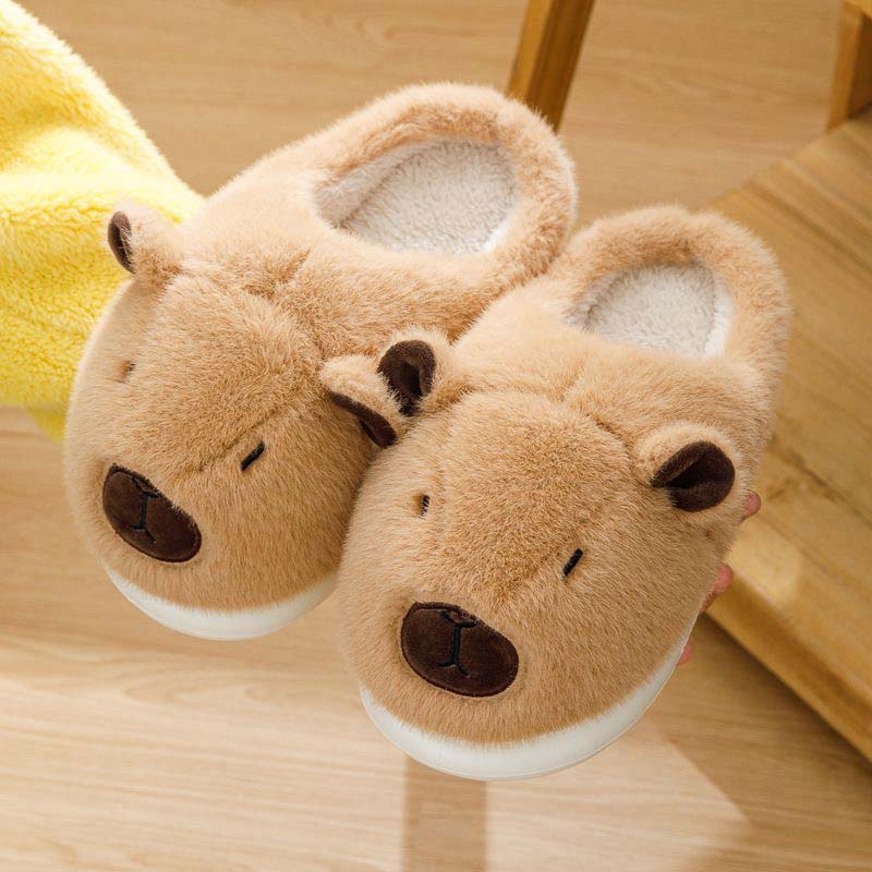 Cozy Capybara Plush Slippers