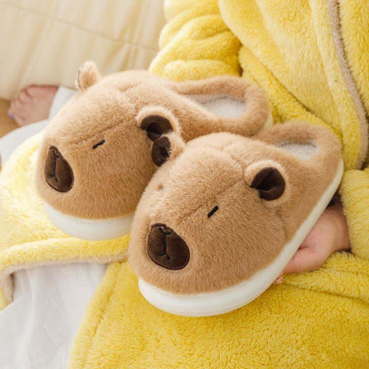 Cozy Capybara Plush Slippers