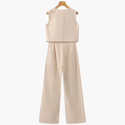 Classy Lady - Linen Two-piece Set