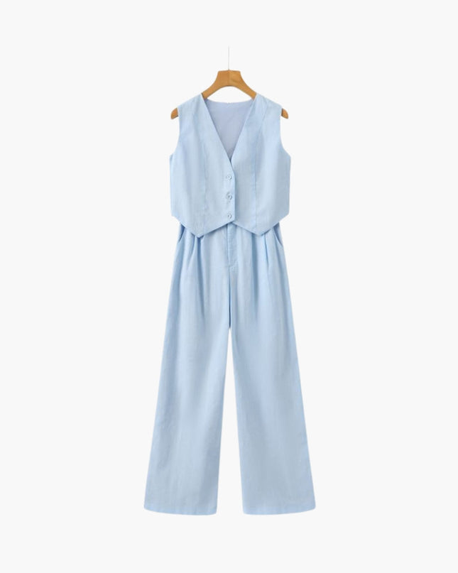 Classy Lady - Linen Two-piece Set