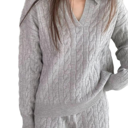 Premium Wool V-neck Knitted Sweater