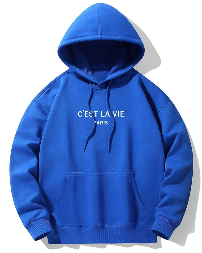 Paris Print Cotton Blend Hoodie & Jogger Pants