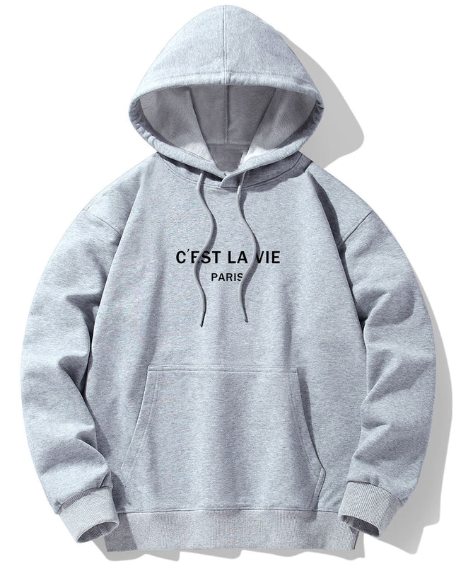 Paris Print Cotton Blend Hoodie & Jogger Pants
