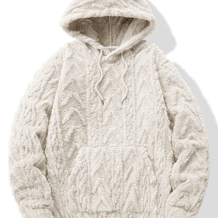 Geometric Jacquard Teddy Hoodie & Jogging Pants