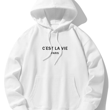 Paris Print Cotton Blend Hoodie & Jogger Pants