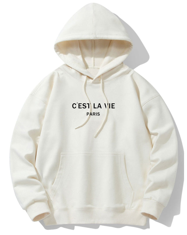 Paris Print Cotton Blend Hoodie & Jogger Pants