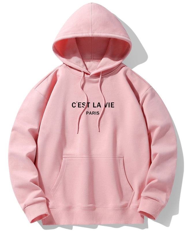 Paris Print Cotton Blend Hoodie & Jogger Pants